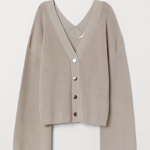 H&M Taupe Bell Sleeve Cardigan